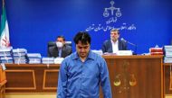 Ruhollah Zam, a dissident journalist who was captured in what Tehran calls an intelligence operation, is seen during his trial in Tehran, Iran June 2, 2020. Picture taken June 2, 2020. 