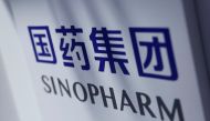 A sign of Sinopharm is seen at the 2020 China International Fair for Trade in Services (CIFTIS), following the COVID-19 outbreak, in Beijing, China September 5, 2020. REUTERS/Tingshu Wang