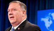 US Secretary of State Mike Pompeo speaks during a media briefing at the State Department in Washington, US, November 10, 2020. Jacquelyn Martin/Pool via Reuters/File Photo