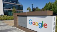 A sign is pictured outs a Google offcie near the company's headquarters in Mountain View, California, U.S., May 8, 2019. REUTERS/Paresh Dave/File Photo