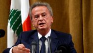 FILE PHOTO: Lebanon's Central Bank Governor Riad Salameh speaks during a news conference at Central Bank in Beirut, Lebanon, November 11, 2019. REUTERS/Mohamed Azakir/File Photo
