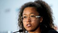 Japan's Naomi Osaka attends a news conference. REUTERS/Aly Song -/File Photo

