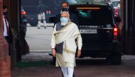 India's Prime Minister Narendra Modi walks to speak with the media as he arrives at the parliament house to attend the first day of the budget session, in New Delhi, India, January 29, 2021. REUTERS/Adnan Abidi
