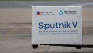 A shipment of doses of the Sputnik V (Gam-COVID-Vac) vaccine against the coronavirus disease (COVID-19) is seen after arriving at Ezeiza International Airport, in Buenos Aires, Argentina January 28, 2021. REUTERS/Agustin Marcarian/File Photo