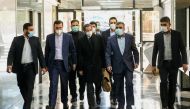 :International Atomic Energy Agency (IAEA) Director General Rafael Grossi walks during a meeting with head of Iran's Atomic Energy Organization Ali-Akbar Salehi, in Tehran, Iran February 21, 2021. Hadi Zand/WANA 