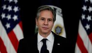FILE PHOTO: U.S. Secretary of State Antony Blinken speaks speaks during a visit by U.S. President Joe Biden to the State Department in Washington, U.S., February 4, 2021. REUTERS/Tom Brenner