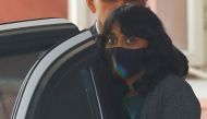 Disha Ravi, a 22-year-old climate activist, leaves after an investigation at National Cyber Forensic Lab, in New Delhi, India, February 23, 2021. REUTERS/Adnan Abidi