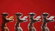 The Berlinale bear award statues are lined up ahead of the awards ceremony at the 70th Berlinale International Film Festival in Berlin, Germany, February 29, 2020. REUTERS/Fabrizio Bensch/File Photo