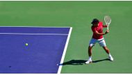 Roger Federer in action 