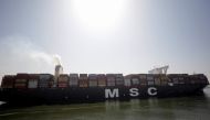 A ship is seen after sailing through Suez Canal, in Ismailia, Egypt April 6, 2021. Reuters/Mohamed Abd El Ghany