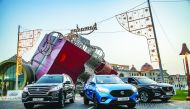 MG sedans and SUVs showcased under Ramadan offers.