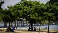 People enjoy a picnic in a Han river park amid the coronavirus disease (COVID-19) pandemic in Seoul, South Korea, April 29, 2021. REUTERS/Kim Hong-Ji
