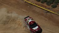 Nasser Saleh Al Attiyah in action, yesterday