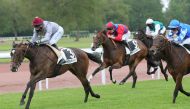Al Wakrah, ridden by Jordan Plateaux, on his way to win the Prix de Choisel at Chateaubriant racetrack, yesterday. Pic: Jean Charles Briens