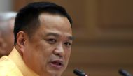 Thai health minister Anutin Charnvirakul attends a meeting to address the measures against coronavirus in Bangkok, Thailand February 24, 2020. REUTERS/Chalinee Thirasupa/File Photo