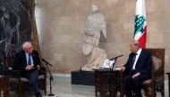 FILE PHOTO: European Union foreign policy chief Josep Borrell meets with Lebanon's President Michel Aoun at the presidential palace in Baabda, Lebanon June 19, 2021. Dalati Nohra