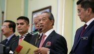 Malaysia's Prime Minister Muhyiddin Yassin speaks during a news conference in Putrajaya, Malaysia March 11, 2020. REUTERS/Lim Huey Teng/File Photo