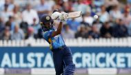 Sri Lanka's Oshada Fernando batting against England. (Reuters/Matthew Childs)
