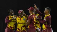 West Indies players celebrating. Pic: Windies Cricket