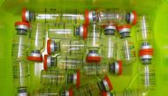 Bottles of the Sinovac vaccine are seen at a hospital, as Indonesia drives mass vaccination for the coronavirus disease (COVID-19), in Jakarta, Indonesia, January 21, 2021. REUTERS/Willy Kurniawan/File Photo