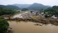 A general view of Altenburg following heavy rainfalls in the region, Germany, July 17, 2021. REUTERS/Wolfgang Rattay