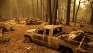 A general view of burnt cars as the Dixie Fire continues in Indian Falls, California, U.S., July 26, 2021. REUTERS/David Swanson
