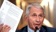 Dr. Anthony Fauci, director of the National Institute of Allergy and Infectious Diseases, speaks during a Senate Health, Education, Labor, and Pensions Committee hearing at the Dirksen Senate Office Building in Washington, D.C., U.S., July 20, 2021. Stefa