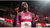 Athing Mu of the United States celebrates winning the gold medal REUTERS/Aleksandra Szmigiel