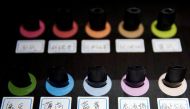 FILE PHOTO: Pods of different flavors are seen on display at an authorized reseller store of Chinese e-cigarette company Relx in Shanghai, China July 24, 2019. REUTERS/Aly Song/File Photo
