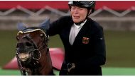 Annika Schleu of Germany reacts before being eliminated REUTERS/Ivan Alvarado