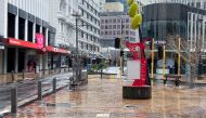 FILE PHOTO: Lambton Quay is devoid of people on the first day of a lockdown to curb the spread of the coronavirus disease (COVID-19) in Wellington, New Zealand, August 18, 2021. REUTERS/Praveen Menon/File Photo

