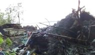 A view of debris in the aftermath of tropical storm Conson, in Dimasalang, Masbate, Philippines September 8, 2021, in this still image obtained from social media video. Courtesy of MHARF LUZONG/via REUTERS 