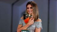 The 78th Venice Film Festival - Awards Ceremony - Venice, Italy, September 11, 2021 - Actor Penelope Cruz poses with her Coppa Volpi Award for Best Actress. REUTERS/Yara Nardi
