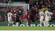 Liverpool's Mohamed Salah scores their second goal REUTERS/Phil Noble
