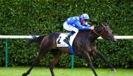 Jockey Olivier Peslier guiding Millau towards the finish line. Pic: Scoopdyga