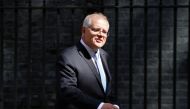 Australian Prime Minister Scott Morrison leaves Downing Street in London, Britain, June 15, 2021. REUTERS/Henry Nicholls//File Photo
 