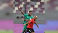 Al Rayyan's Yacine Brahimi controls the ball during yesterday's QNB Stars League match against Al Ahli.