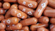 An experimental COVID-19 treatment pill called molnupiravir being developed by Merck & Co Inc and Ridgeback Biotherapeutics LP, is seen in this undated handout photo released by Merck & Co Inc and obtained by Reuters May 17, 2021. Merck & Co Inc/Handout v