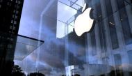 The Apple Inc. logo is seen hanging at the entrance to the Apple store on 5th Avenue in Manhattan, New York, U.S., October 16, 2019. REUTERS/Mike Segar