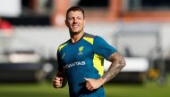 FILE PHOTO: Cricket -Australia's James Pattinson during nets practice in Manchester, Britain, September 2, 2019. Action Images via Reuters/Jason Cairnduff
