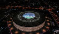 An aerial view of Al Thumama Stadium during the Amir Cup final.