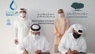 The MoU signed by Mohammed Yousef Al Harami, Siraj Energy CEO, and Ghanim Hassan Al-Ibrahim, Chief Operations Officer, Qatar Foundation.