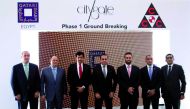 Ambassador of the State of Qatar to Egypt H E Salem Mubarak Al Shafi, Egypt’s Deputy Minister of Housing for National Projects Eng. Khaled Abbas, CEO of Qatari Diar Eng. Abdullah bin Hamad Al Attiyah and other officials and dignitaries during the event.