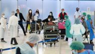 First group of foreign tourists arrive at Suvarnabhumi Airport during the first day of the country's reopening campaign in Bangkok, Thailand November 1, 2021. Reuters/Soe Zeya Tun 