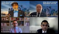 Doha Bank CEO Dr. R Seetharaman with other panellists during the webinar.