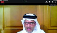 QICCA Board Member for International Relations Sheikh Dr Thani bin Ali Al Thani addressing the online event.