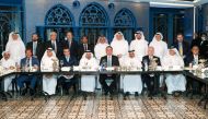President of the Federal Republic of Brazil H E Jair Bolsonaro; QBA Chairman Sheikh Faisal bin Qassim Al Thani; QBA Board member Sheikh Nawaf bin Nasser Al Thani and other dignitaries with Brazilian delegation during private dinner hosted by QBA.