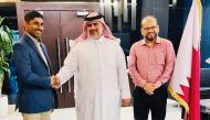 Aditya Varma and Hashem Al Hashemi during the signing ceremony.