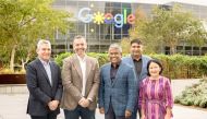 From left: Rob Enslin, President, Google Cloud; Ahmad Al Neama, President Director and CEO, Indosat Ooredoo; Thomas Kurian, CEO, Google Cloud; Vikram Sinha, Director and COO, Indosat Ooredoo; Megawaty Khie, Country Director, Google Cloud Indonesia.
