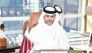 Governor of Qatar Central Bank H E Sheikh Bandar bin Mohammed bin Saud Al Thani attending the 54th meeting of the Board of Directors of the Gulf Monetary Council (GMCO), yesterday.